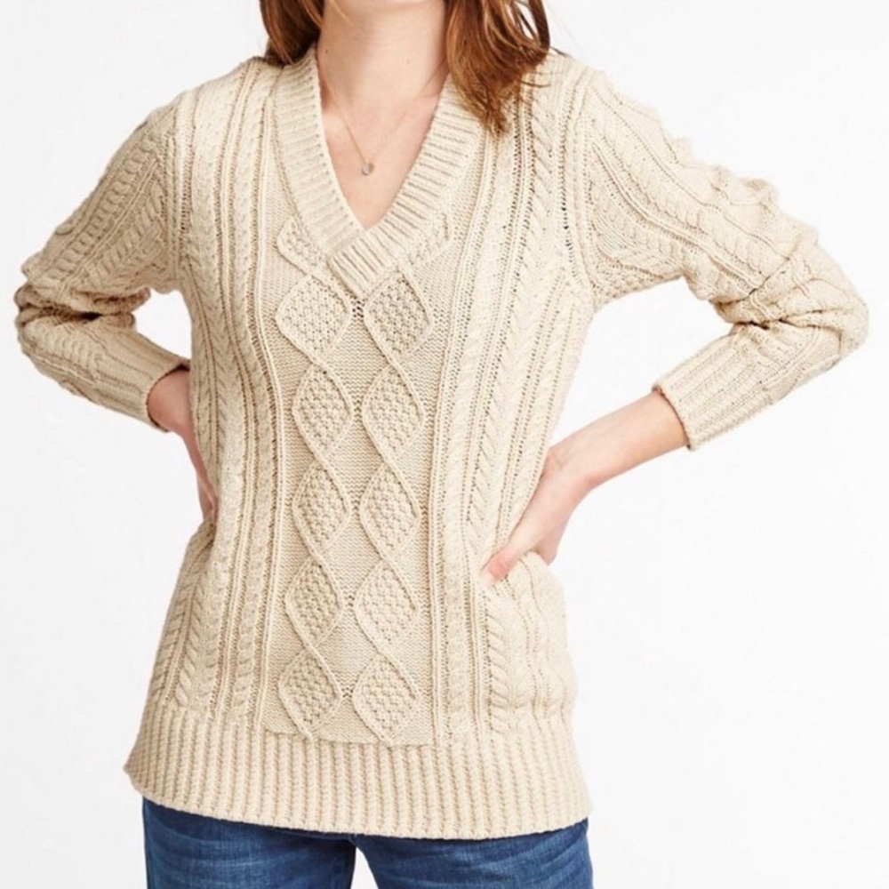 Womens Small LL Bean Fisherman Cotton Signature Sweater